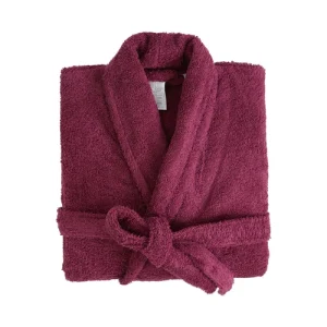 peignoir de bain 100% coton unisex grenat