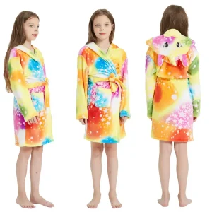 peignoir hiver enfant licorne