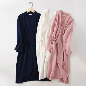 peignoir kimono en coton homme